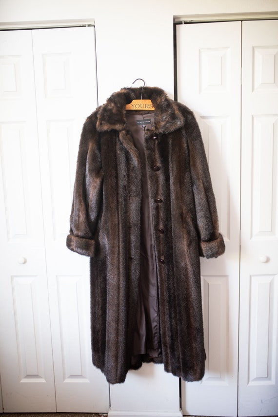 Faux Fur Coat || Vintage Winter Jacket || Long Coa