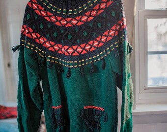Cozy Cabin Sweater - Vintage Size Small