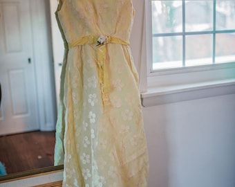Yellow 60s Empire Waist - Vintage Mod Dress
