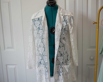 Lace Jacket || Summer Time Coat || Lace Blouse with Pockets