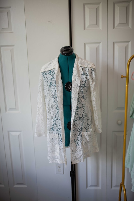 Lace Jacket || Summer Time Coat || Lace Blouse wi… - image 1