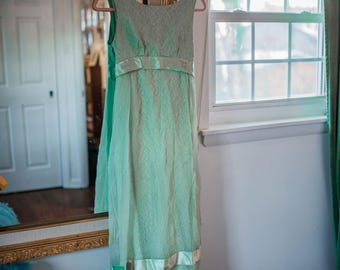 Vintage Green 60s Prom - Empire Dress