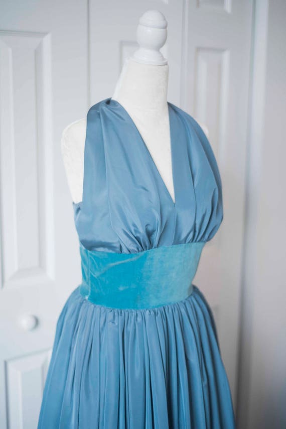 Vintage Judy Garland 1940s Gown || Satin & Velvet… - image 3