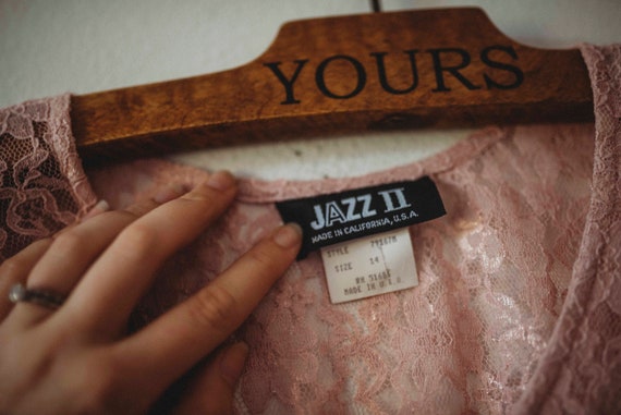 Romantic Pink Lace || Sheer Vintage Dress || Grun… - image 3