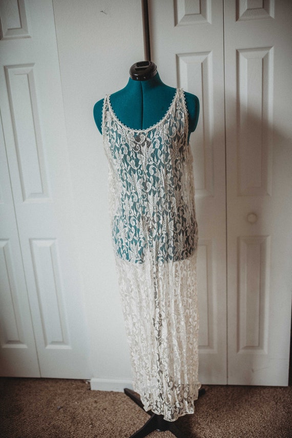 All Lace Gown || Vintage Lingerie || Long Dress - image 3