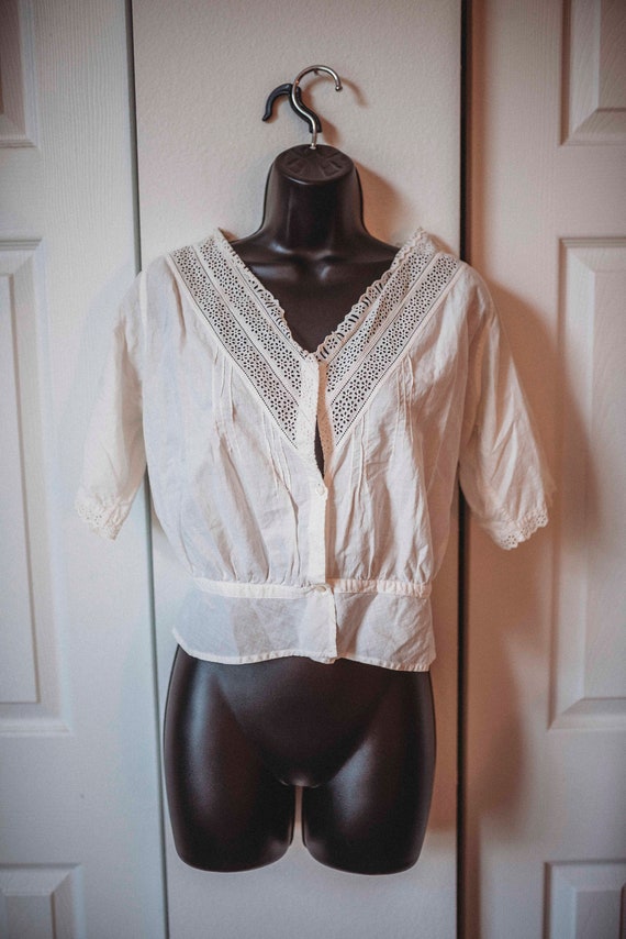 Vintage Edwardian Corset Cover || Antique Blouse |