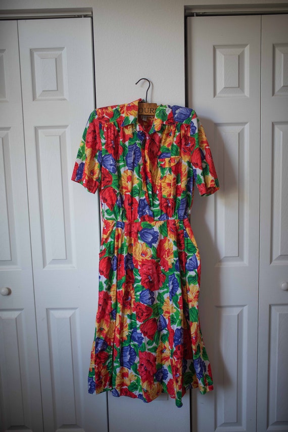 1980s Stranger Things Tropical Dress || Vintage Va
