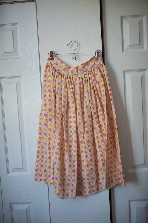 Yellow & Pink Skirt || Vintage 50s/60s Skirt || Pr