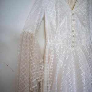 Angel Sleeve Wedding Vintage Elf Wedding Long Boho Vintage Gown image 3