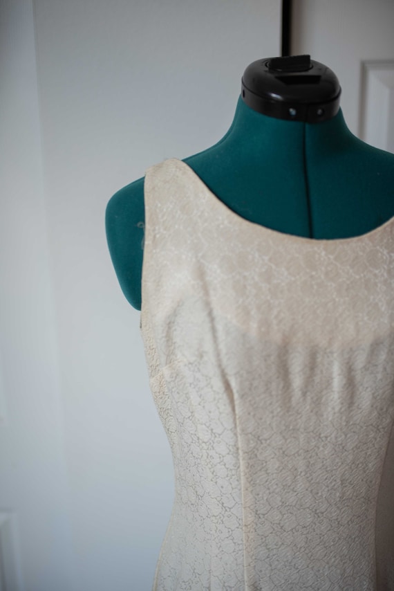 1960s Drop Waist Dress || Flapper Dress || Off Wh… - image 3