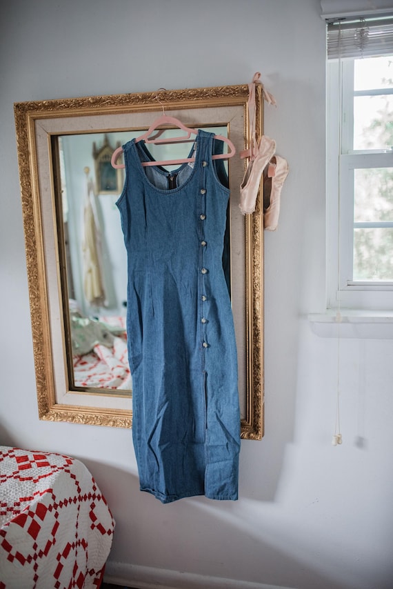1990s Butter Mom Denim Dress