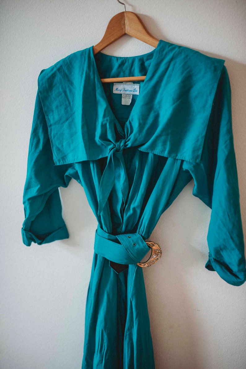1980s 1980s 1980s Sailor Dress Vintage Dress