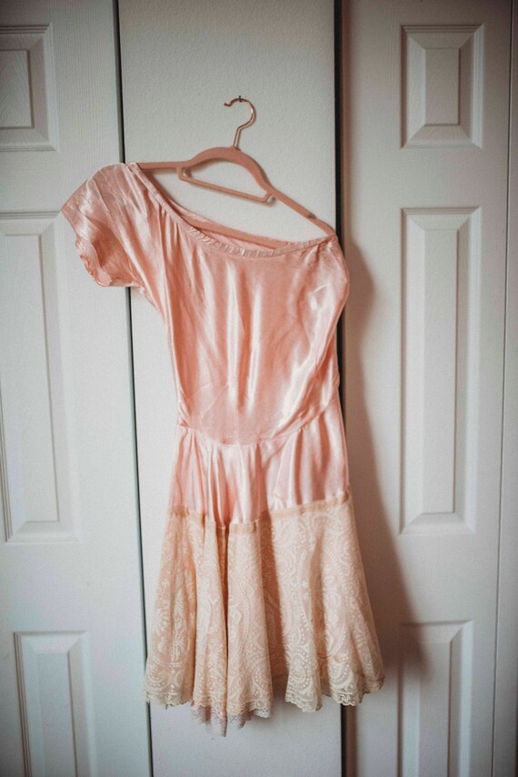Vintage 50s Slip || One Sleeve Dress Petticoat ||