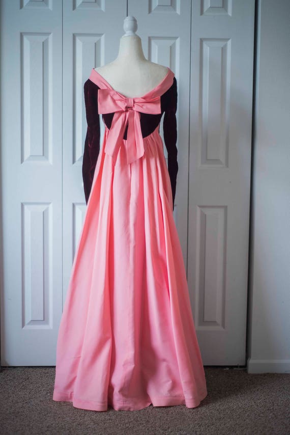 Red Velvet & Pink Taffeta || Vintage 1940s || Rena