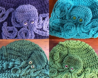 Pattern Only for Crochet Octopus hat