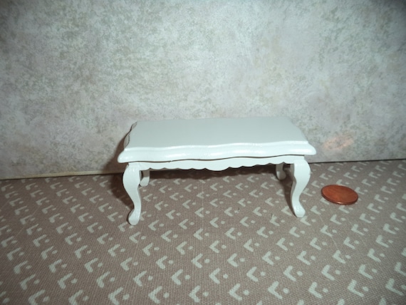 Dollhouse Miniature Furniture White Round Table Model For 1//12 scale Coffee Supe
