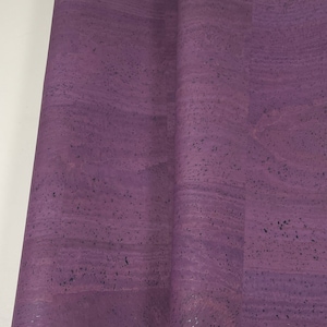 Natural Cork Fabric - Plum Purple 18" x 54"