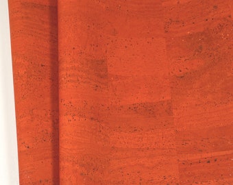 Cork Fabric - Orange 18" x 27"