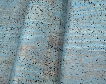 Cork Fabric - Blue 18" x 27"