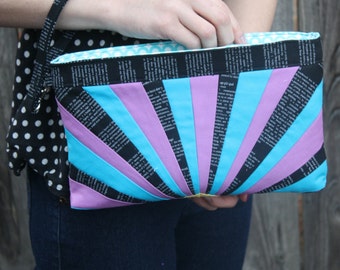 Paper-Pieced Sunrise Clutch PDF Sewing Pattern