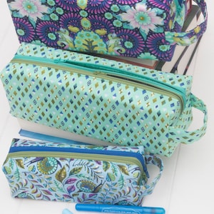 Annex Double-Zip Box Pouches PDF sewing pattern