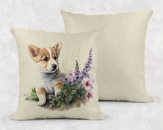Corgi Car Pillows Set of 2 - Watercolor Corgi Car Pillows Set of 2 - Watercolor