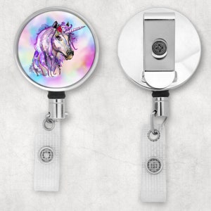 Watercolor Style Unicorn Art Badge Reel