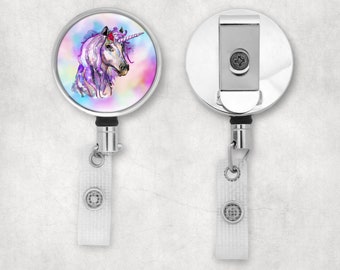 Watercolor Style Unicorn Art Badge Reel