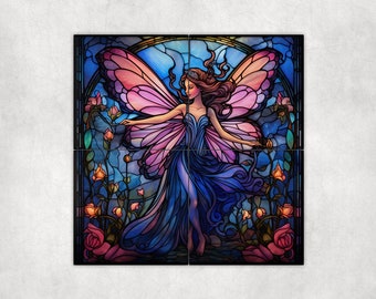 Watercolor Fae Art Loose Tile Mural - 3 sizes Available.