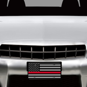 Thin Blue Line|Thin Red Line|Thin Gray Line|Thin White Line|Thin Green Line Aluminum License Plates,Available in a Variety of Line Colors