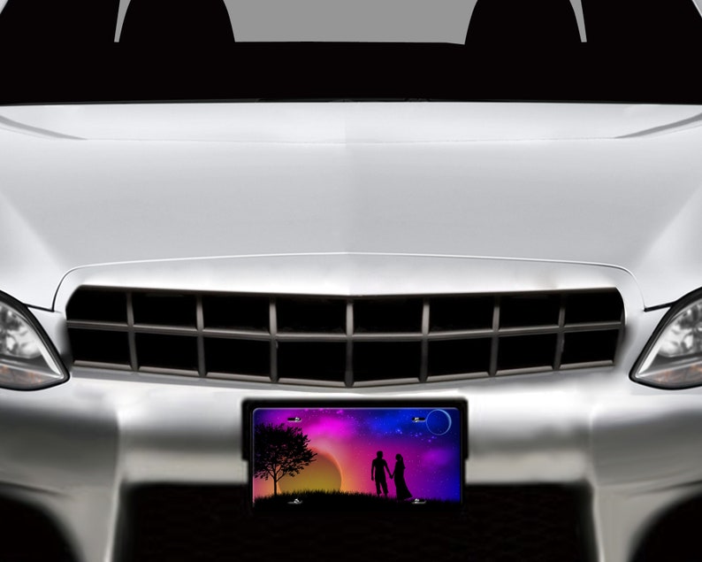 Fantasy Couple Aluminum License Plate Etsy