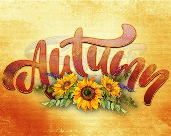 Autumn Sunflowers Art Cutting Board Design JPG/Sublimation Design/DOWNLOAD ONLY