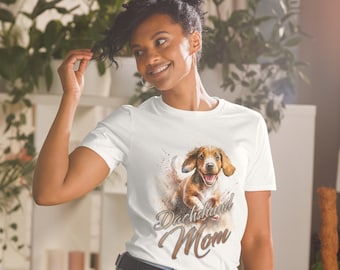 Cute Dachshund Mom Short-Sleeve Unisex T-Shirt