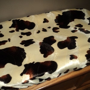 Western Pony / Cow Print baby Changing Pad Cover image 2
