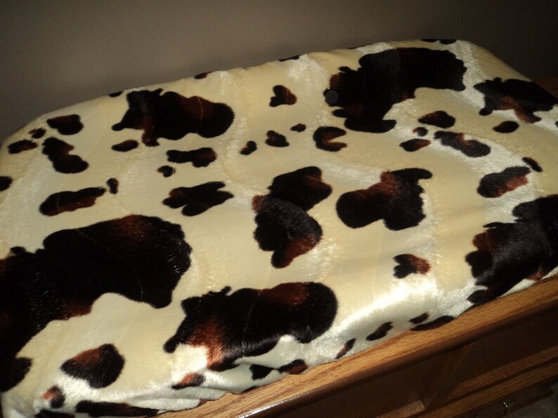 Western Pony / Cow Print baby Changing Pad Cover image 2