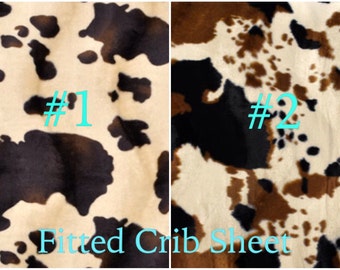 Western Cow / Pony Print Fitted Crib Sheet - You choose pattern.