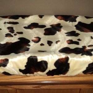 Western Pony / Cow Print baby Changing Pad Cover image 1