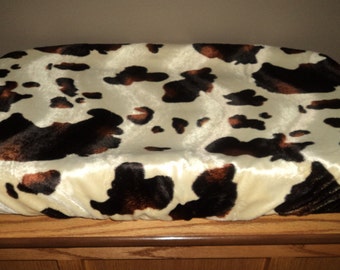 Western Pony / Cow Print baby Changing Pad Cover