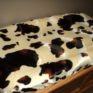 Western Pony / Cow Print baby Changing Pad Cover image 3