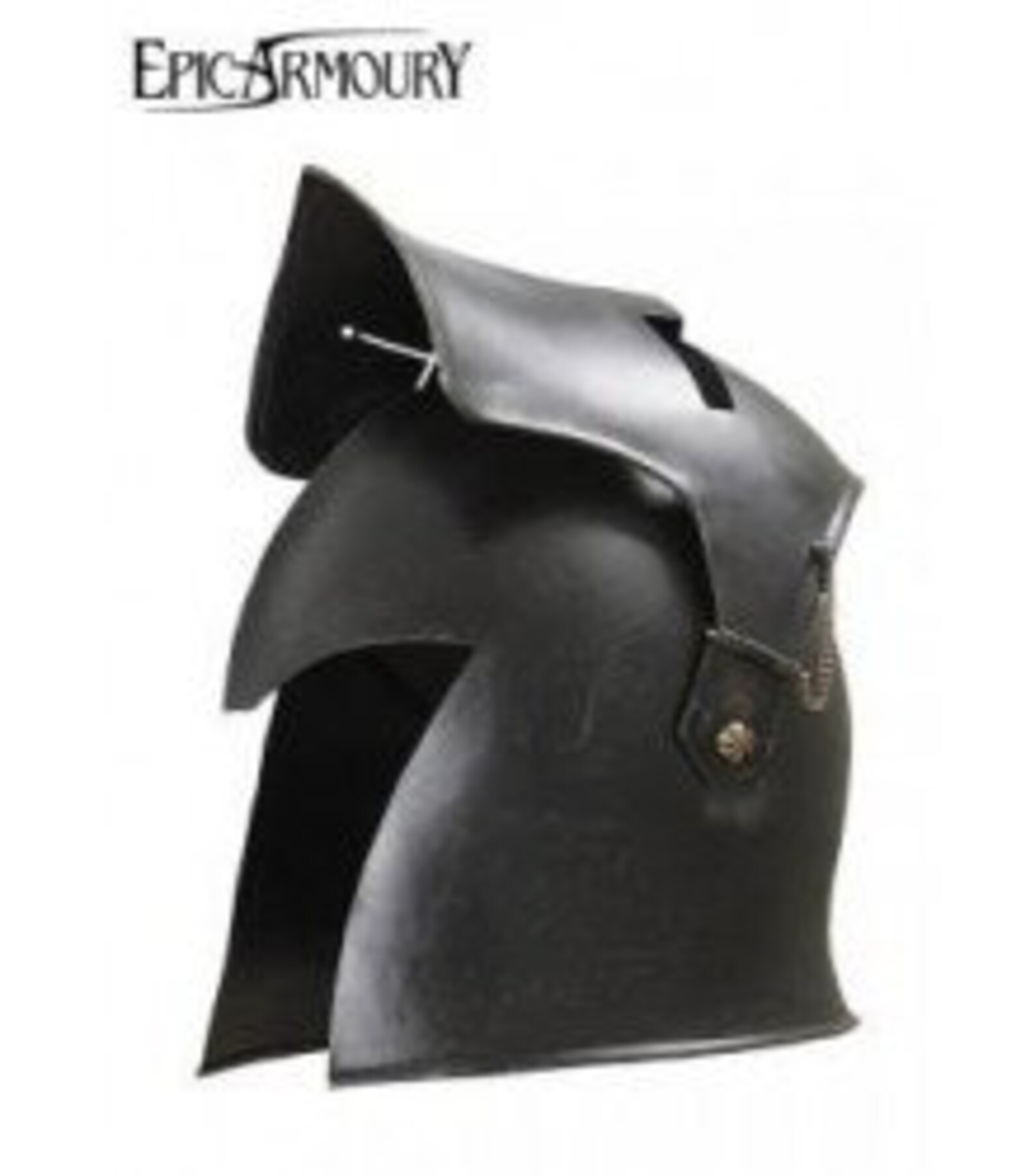 Visored Barbuta Epic Dark or Polished Steel 4230631240371 Etsy