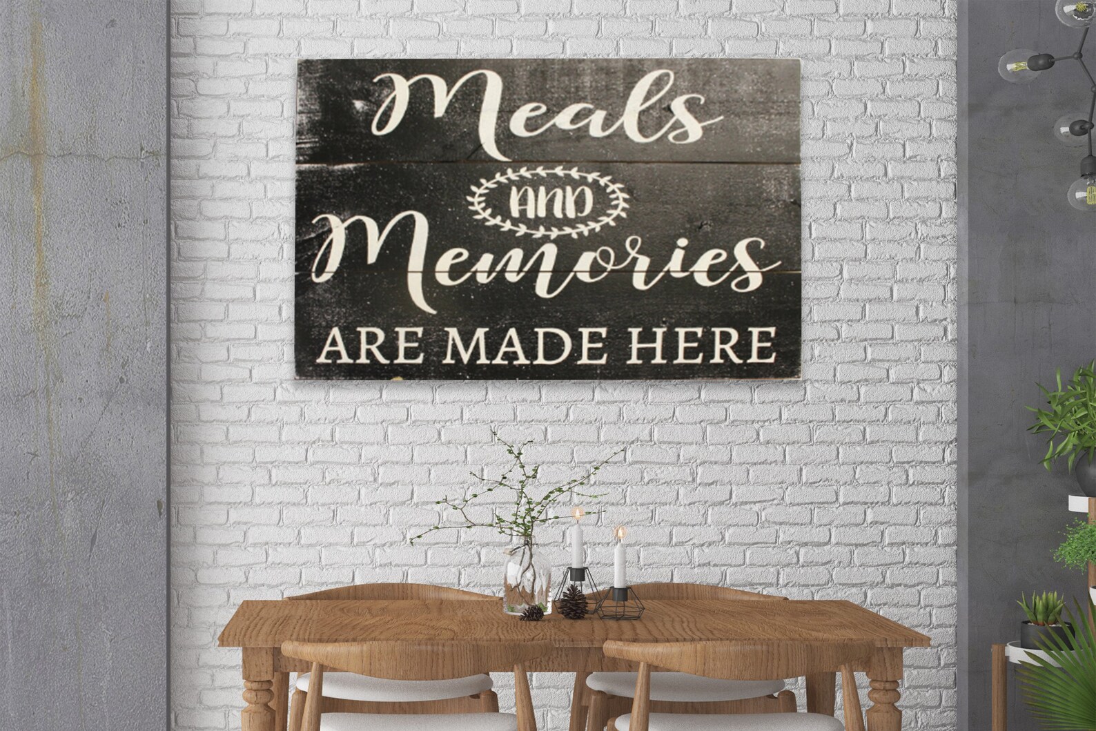 Meals And Memories Are Made Here Pallet Sign Kitchen Sign Etsy