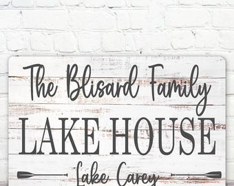 Lake House Sign, Beach House, Wedding Gift, Bridal Shower, Anniversary, Closing, Realtor Gift, Personalized