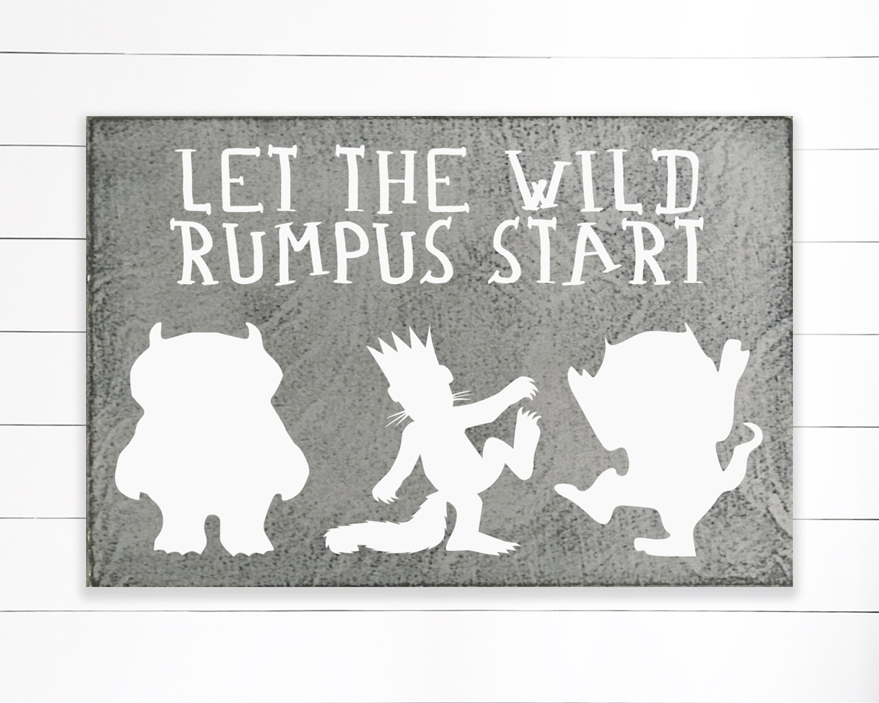 Nursery Decor - Let the Wild Rumpus Start - Wood Sign - Where the Wild ...