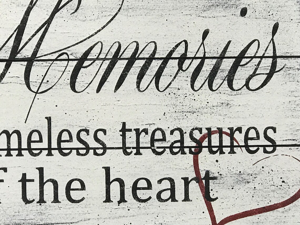 Memories Are Timeless Treasures of the Heart Wood Sign Wood - Etsy
