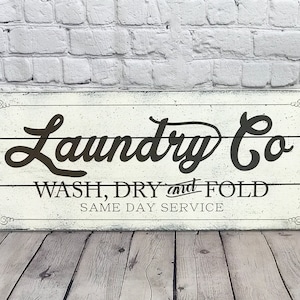 Laundry Room Rustic Sign - Rustic Laundry Sign -Joanna Gaines Inspired Sign - Wood Sign - Laundry Room Wall Decor