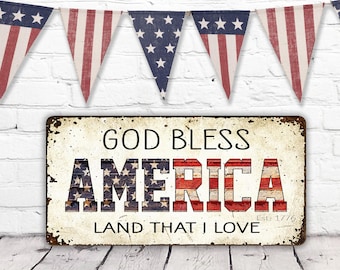 God Bless America, Patriotic Decor, 4th Of July Decor, Independence Day, Mantel Decor, Wallhanging, Patriotic Decoration, Plaque