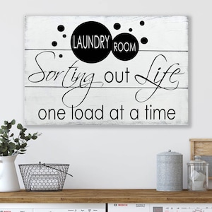 Laundry Sign - Sorting Out Life - Wood Sign - Laundry Room Decor - Vintage Wood Decor - Rustic Sign - Gift for Her - Gift for Mom