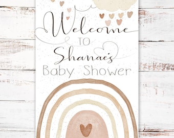 Baby Shower Signage, Baby Shower Sign, Personalized Baby Shower, Boho Baby Shower, Custom, Decorations, Gender Neutral, Welcome