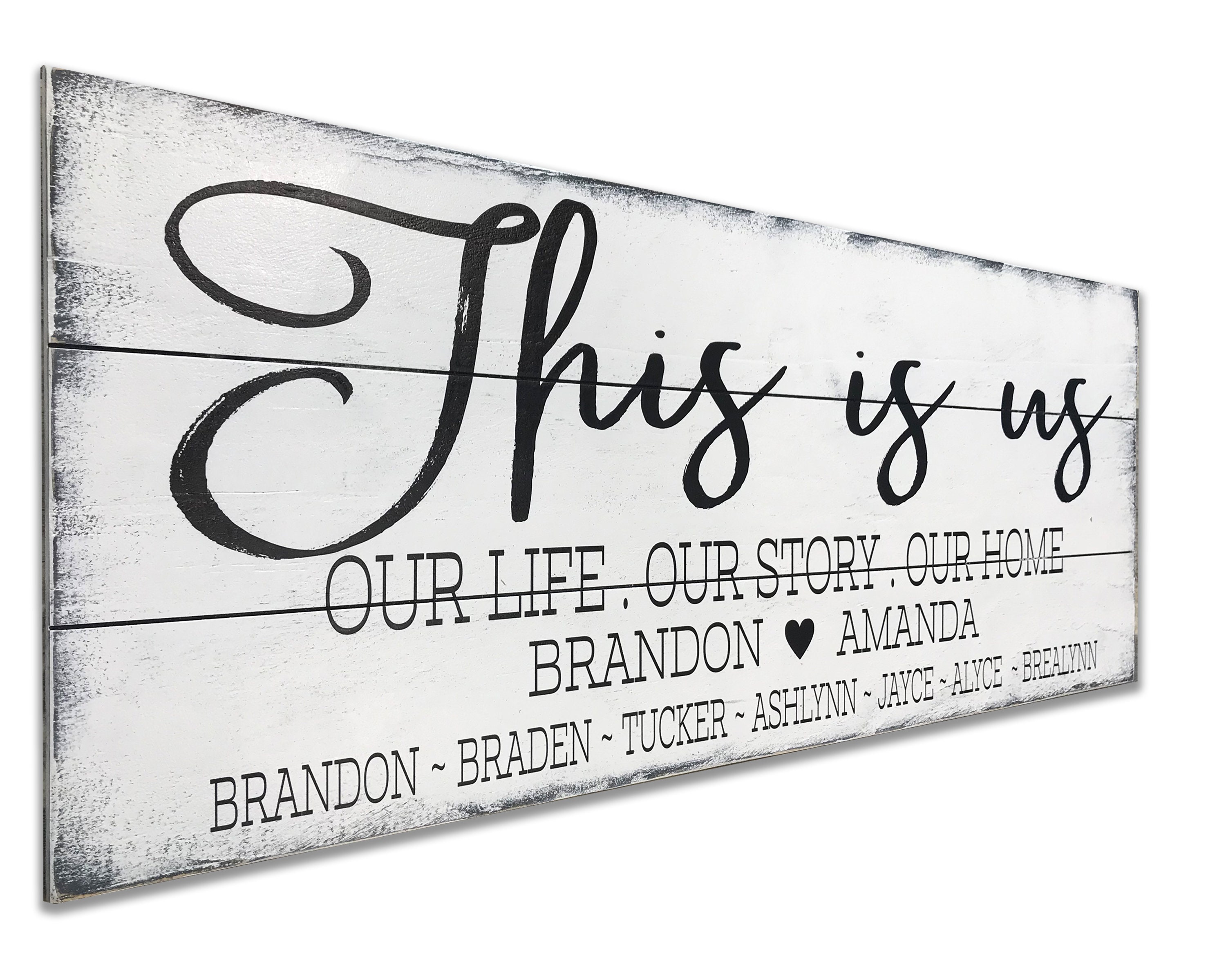 Rustic Family Sign This is Us Wood Sign Our Life Story Etsy