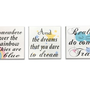 Somewhere Over The Rainbow Wood Wallhanging Vintage Shabby Chic Rustic Nursery Decor Handmade Rainbow Baby Nursery Sign Childrens Room Decor